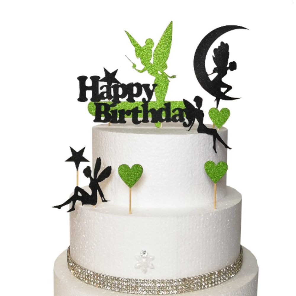 Set of 10 Fairy Tinkerbell Inspired Happy Birthday